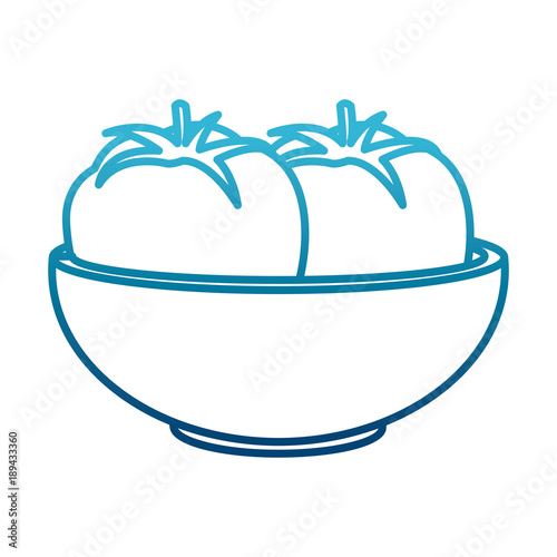 Tomatos on bowl icon vector illustration graphic design