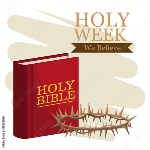 Holy week catholic tradition icon vector illustration graphic design