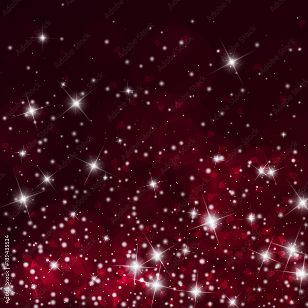 Falling hearts valentine background. Bottom gradient on wine red background. Falling hearts valentines day amusing design. Vector illustration. Falling hearts valentine background. Bottom gradient on wine red background. Falling hearts valentines day amusing design. Vector illustration.