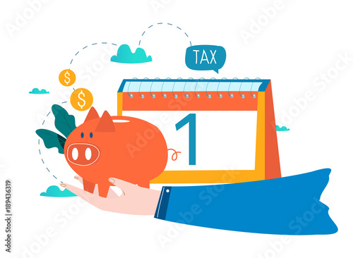  Financial calendar, financial planning, monthly budget planning flat vector illustration design. Financial planning design for mobile and web graphics