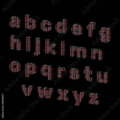 Alphabet letters of lines. ...