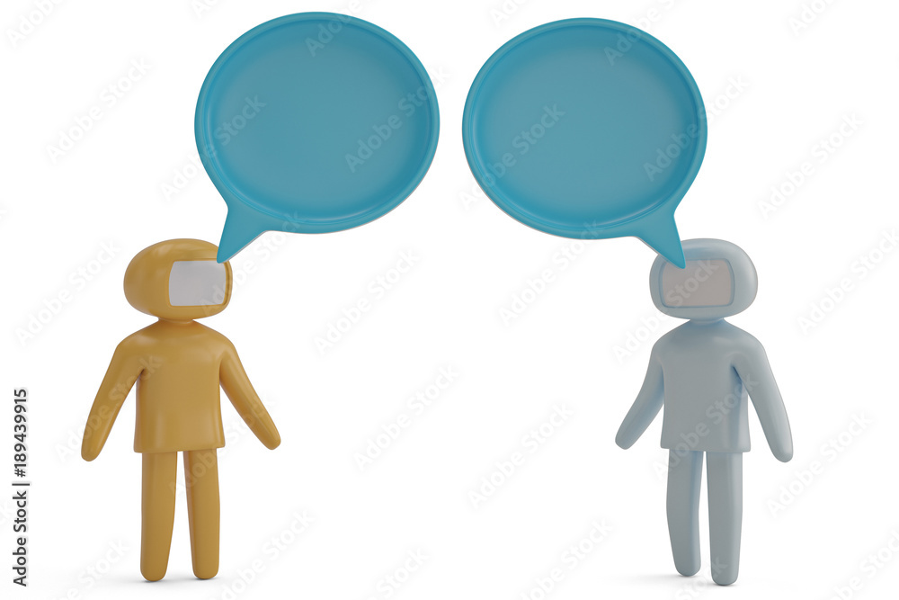 Dialog box and sketch man on white background 3D illustration. Dialog box and sketch man on white background 3D illustration.