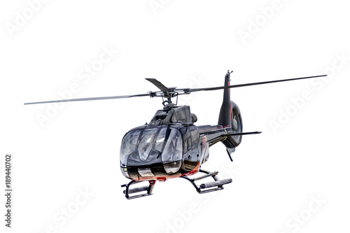 Obraz na płótnie Front view helicopter isolated