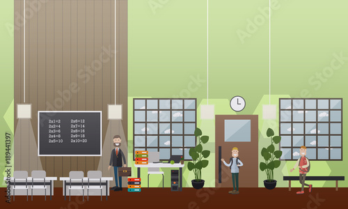 School concept vector illustration in flat style