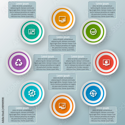 Abstract 3D Paper Infographics