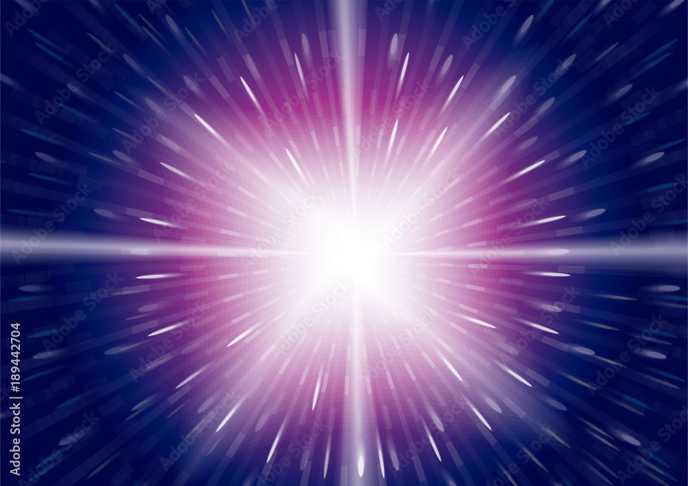 フレア 爆発のイメージ 放射線状の背景 ビックバン 未来 光 イメージの背景画像 紫 Stock Illustration Adobe Stock