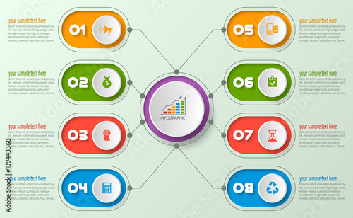 Abstract 3D Paper Infographics