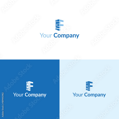Letter F brick logo