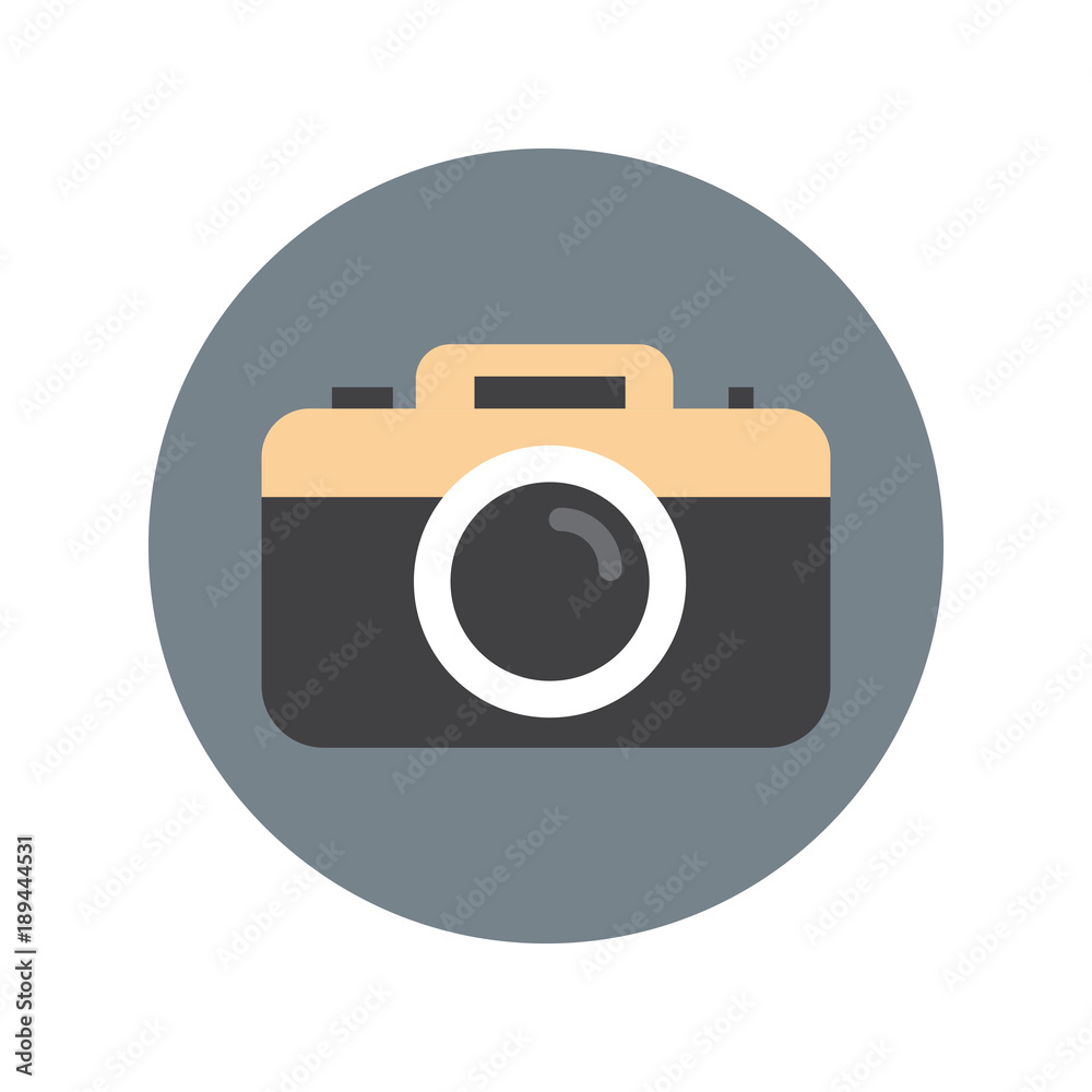 Photo Camera Icon Isolated Photography Device Concept Flat Vector Illustration Photo Camera Icon Isolated Photography Device Concept Flat Vector Illustration