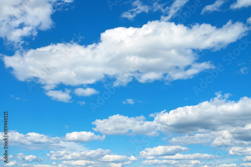 Beautiful heavenly landscape with clouds and the blue sky