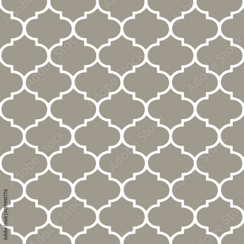 Grey morrocan, hamptons background. Vector pattern. photo