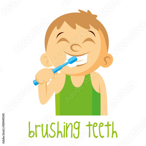 Brushing teeth Boy