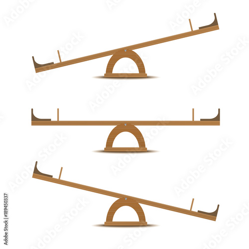 Seesaw or wooden balance