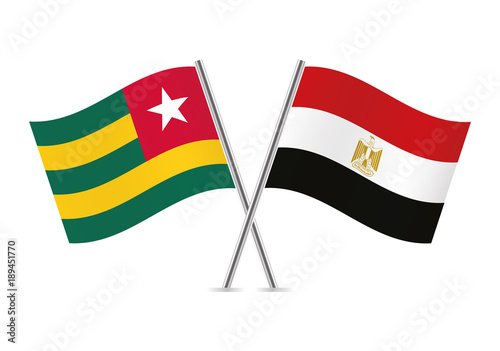 Free Download Togo and Egypt flags. Vector illustration. - GFXLoad