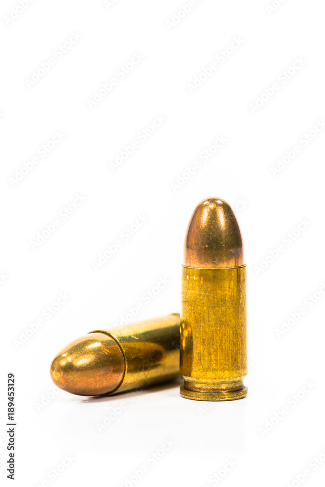 The ammunition is placed on a white space. The ammunition is placed on a white space.