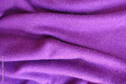 Rippled thin simple fuchsia colored knitted fabric