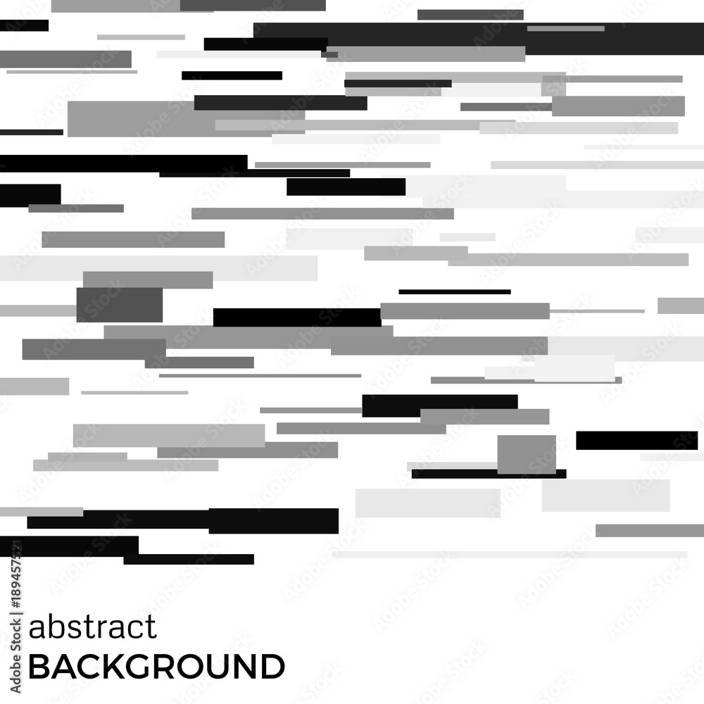 Abstract vector background of black and white rectangles of different sizes. Background of geometric shapes.
