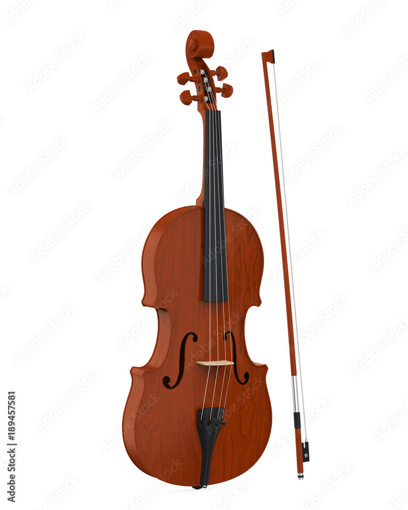 Fototapeta premium Aged Violin Isolated