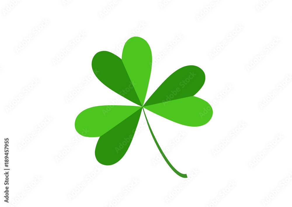 Four leaf clover isolated on white, vector illustration for St. Patrick's day Four leaf clover isolated on white, vector illustration for St. Patrick's day