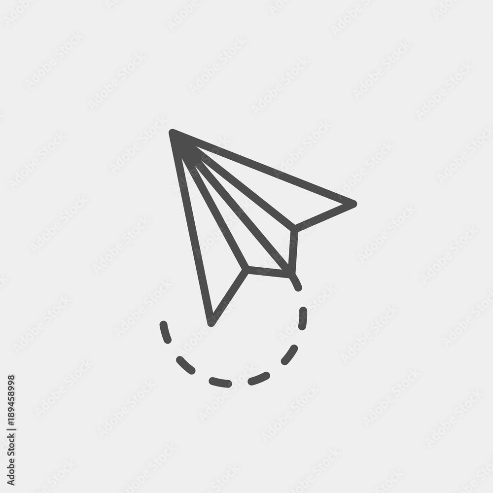 Paper plane flat vector icon Paper plane flat vector icon