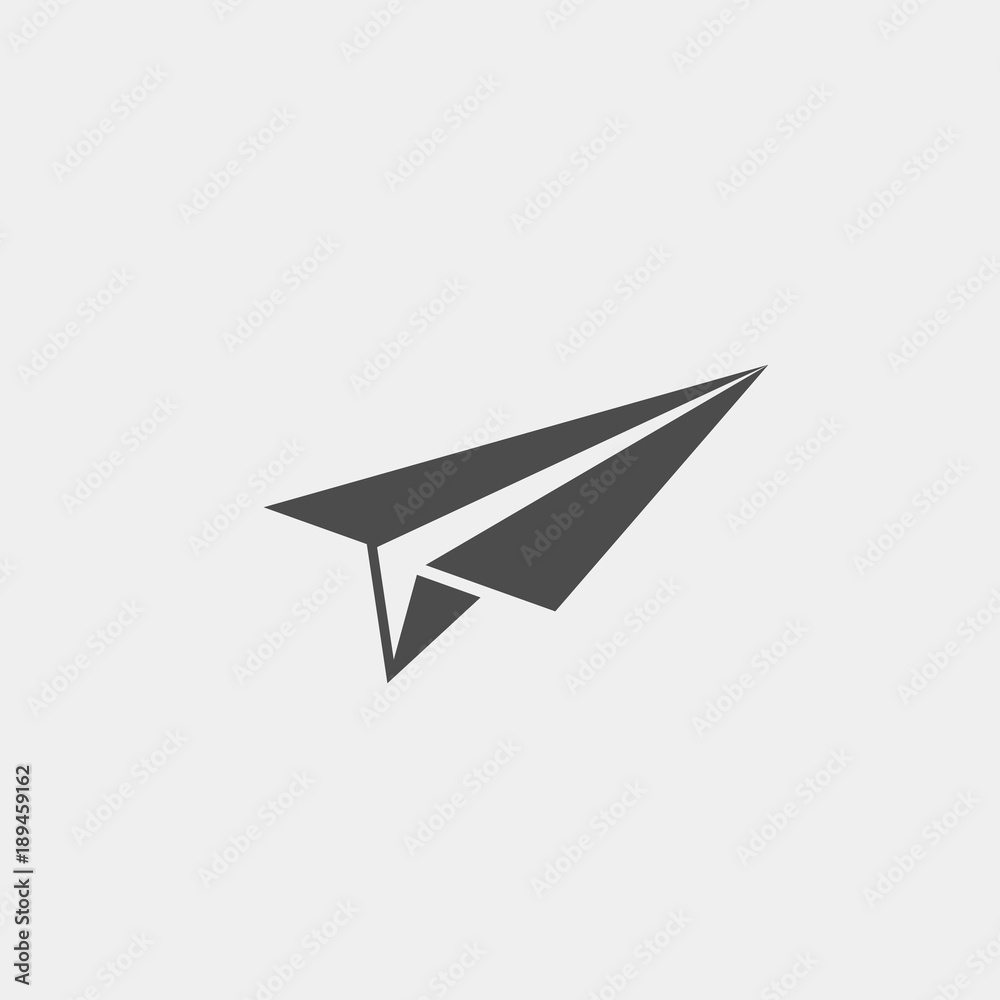 Paper plane flat vector icon Paper plane flat vector icon