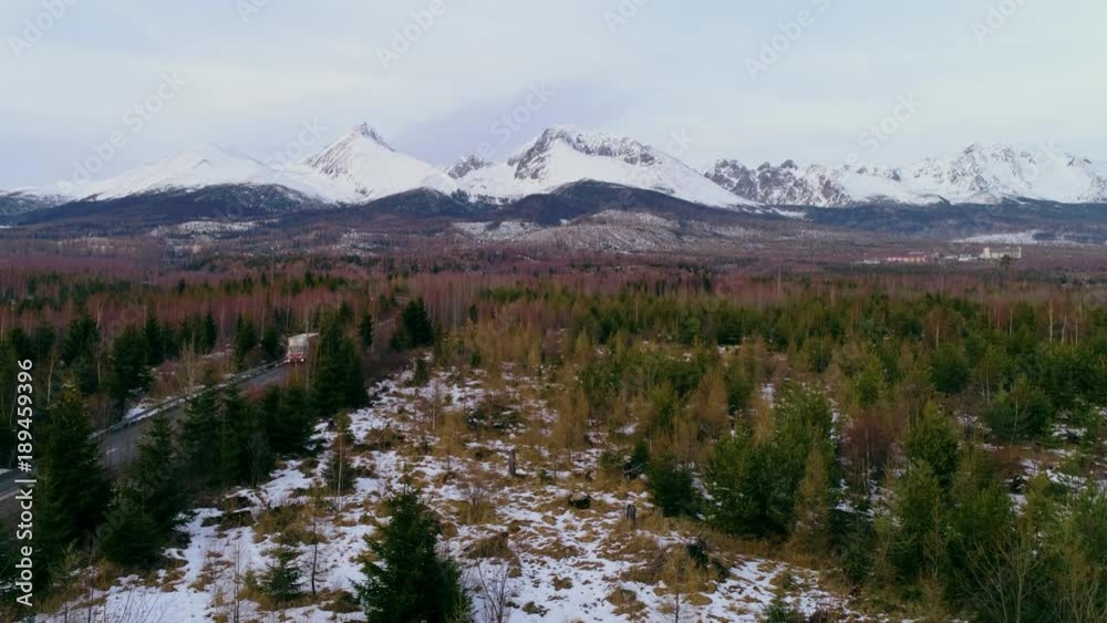 Aerial drone view of Tatra Mountains, Slovakia Aerial drone view of Tatra Mountains, Slovakia
