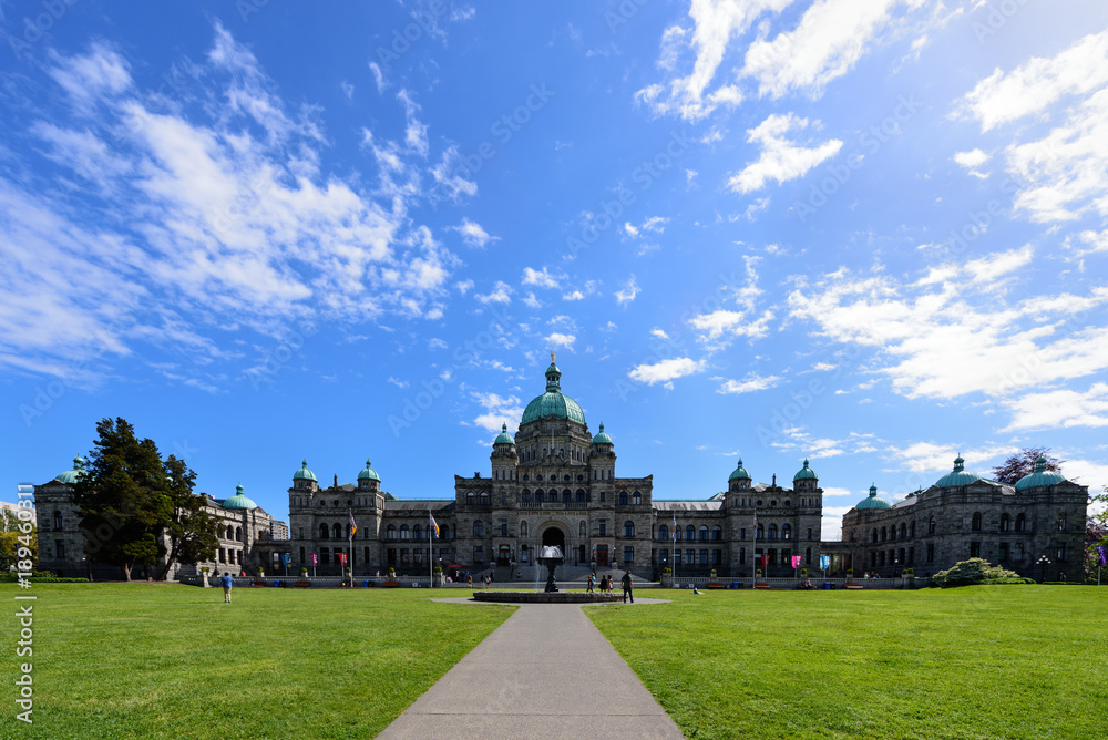 Panoramic of British Columbia Parliament Building, Victoria, British Columbia, Canada
