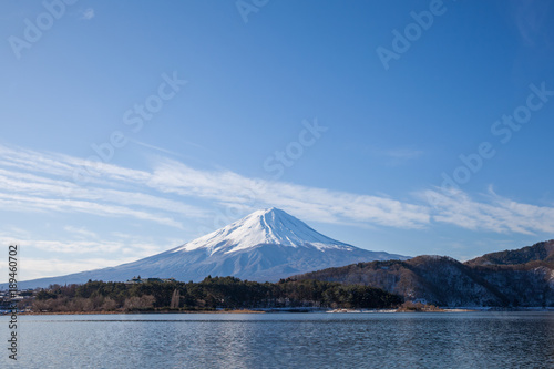 Mt.Fuji at Lake Kawaguchiko in winter