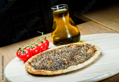 Traditional arabic food manaqish.