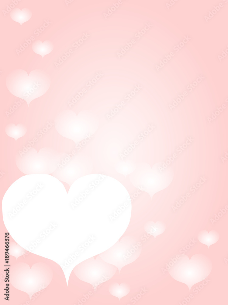white hearts on pink with radiant