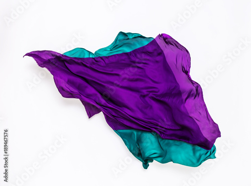 abstract green and purple fabric in motion