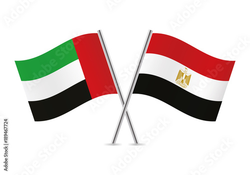 Free Download United Arab Emirates and Egypt flags. Vector illustration. - GFXLoad