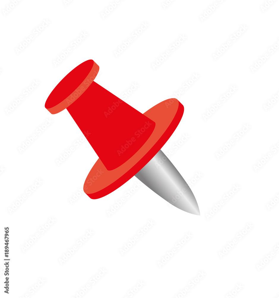 Red pin for putting emphasis on something Stock Vector | Adobe Stock