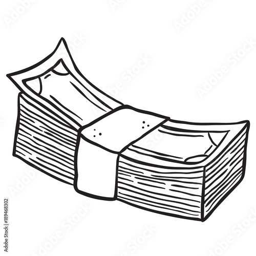 stack of money black