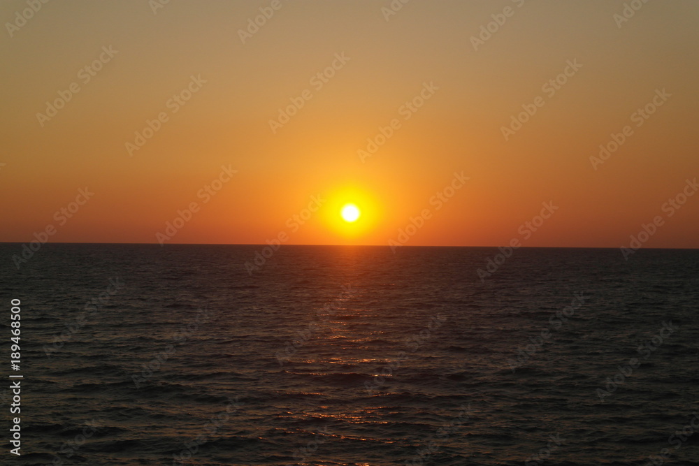 sea summer sun sunset evening