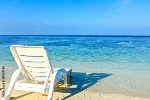 Armchair is on a beach