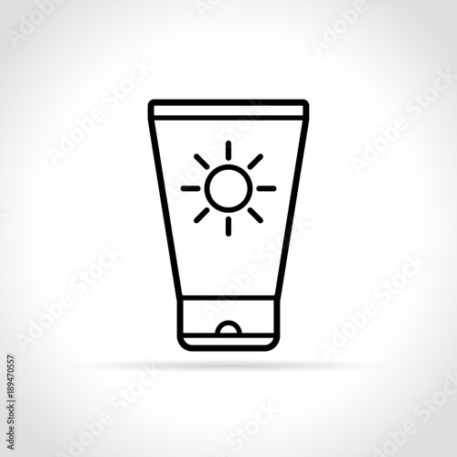sunscreen lotion icon on white background