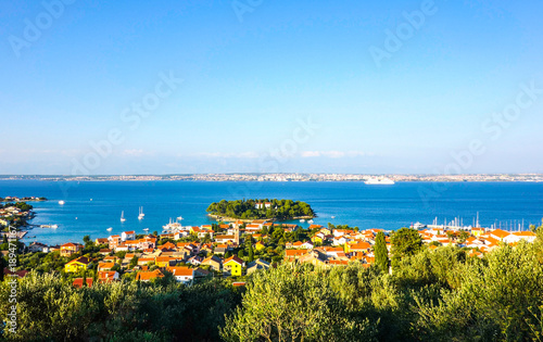 Small city by the Adriatic cost in Croatia