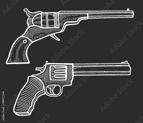 Revolver Pistol Set.