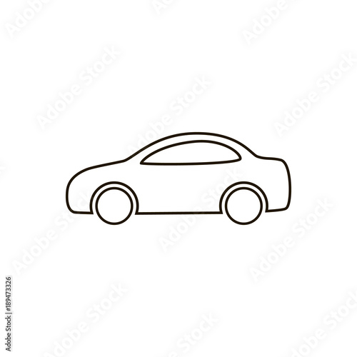 Car vector icon. Isolated simple front car logo illustration. Sign © Aygun