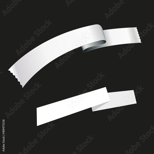 White Ribbon And Tape Isolated