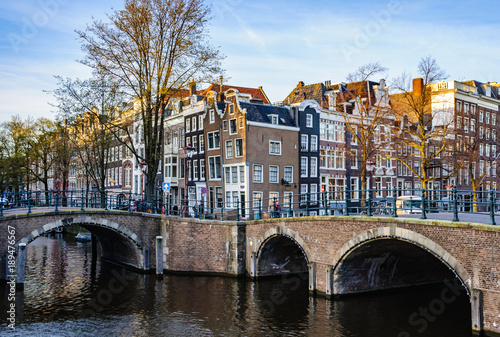 Bridges in Canals of Amsterdam, Holland