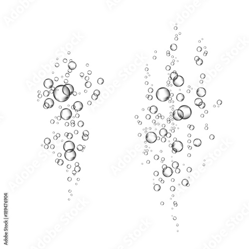 Carbonated water  isolated on white  background.