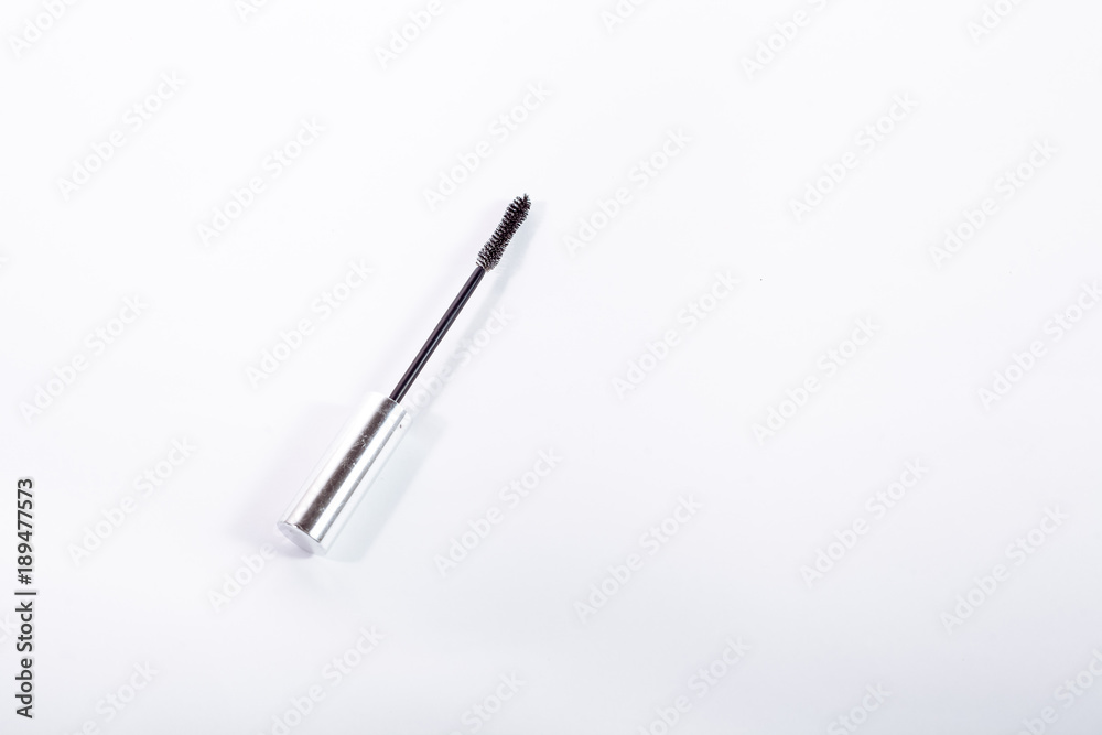 Brush for mascara on white background. Brush for mascara on white background.