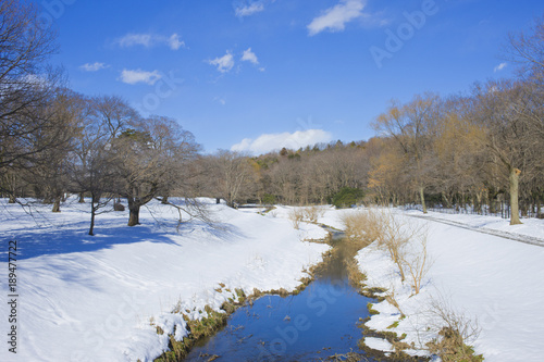 Winter river snow © Ray Park Stock Photo