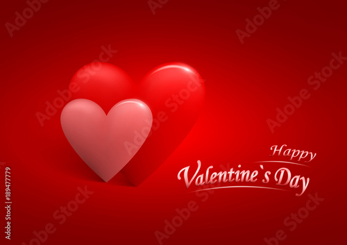 Happy valentines day background with heart. Vector illustration. Wallpaper, flyers, invitation, posters, brochure, banners.