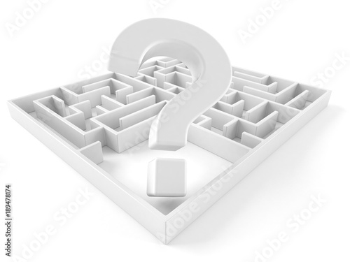 Obraz na płótnie Maze with question mark