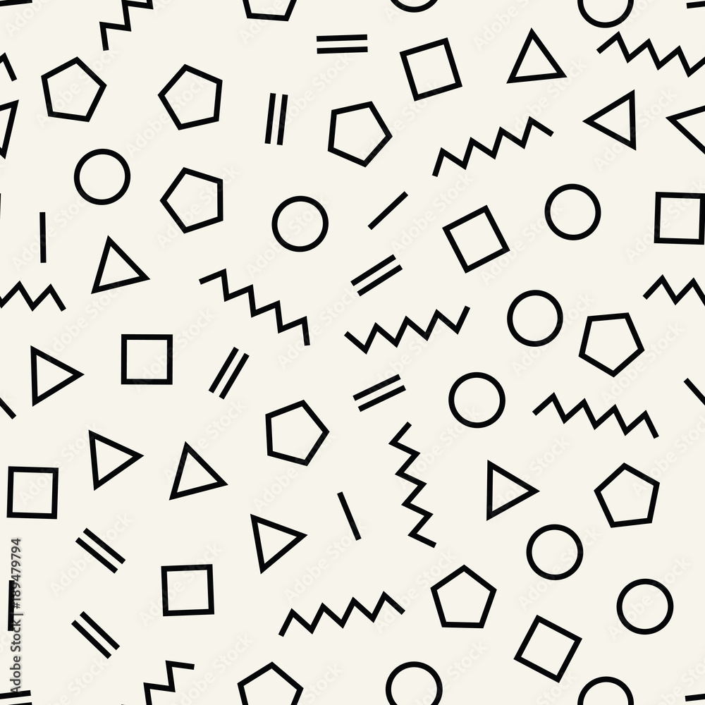 memphis style geometric seamless pattern memphis style geometric seamless pattern