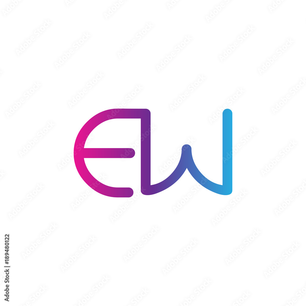 initial letter rounded logo modern, colorful gradient