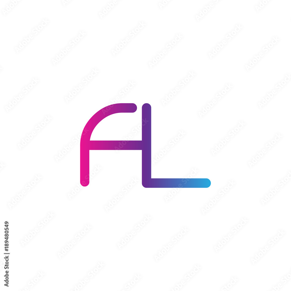 initial letter rounded logo modern, colorful gradient initial letter rounded logo modern, colorful gradient
